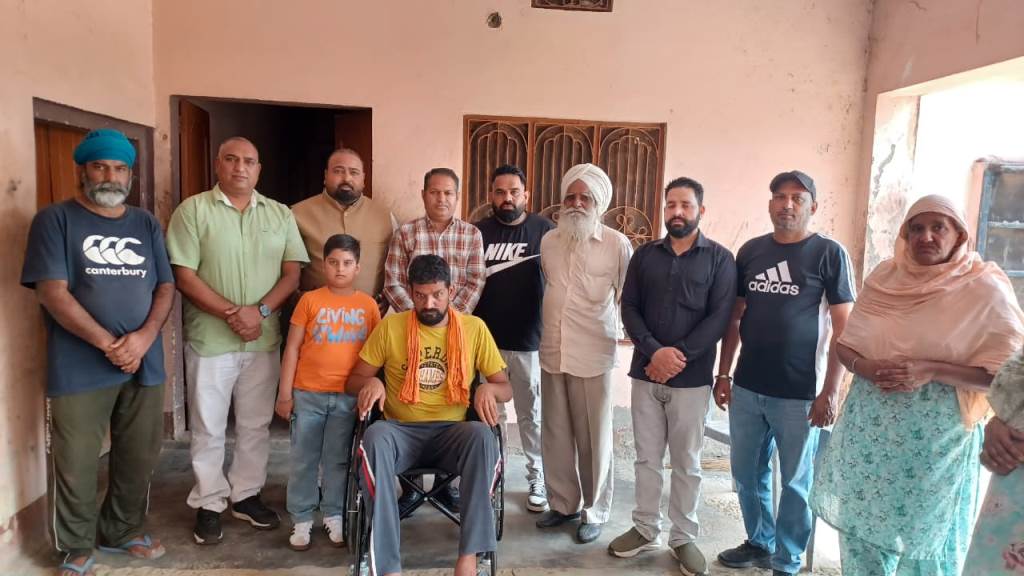 Raju Brothers Welfare Society UK  Punjab presents wheelchair to Karman on his birthday